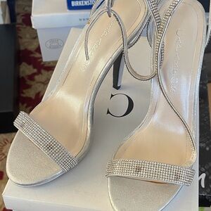 Caparros Shimmering Silver Heels